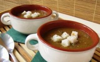 Суп пюре из зеленой чечевицы: как приготовить