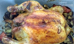 Рецепты приготовления курицы с баклажанами и помидорами в духовке